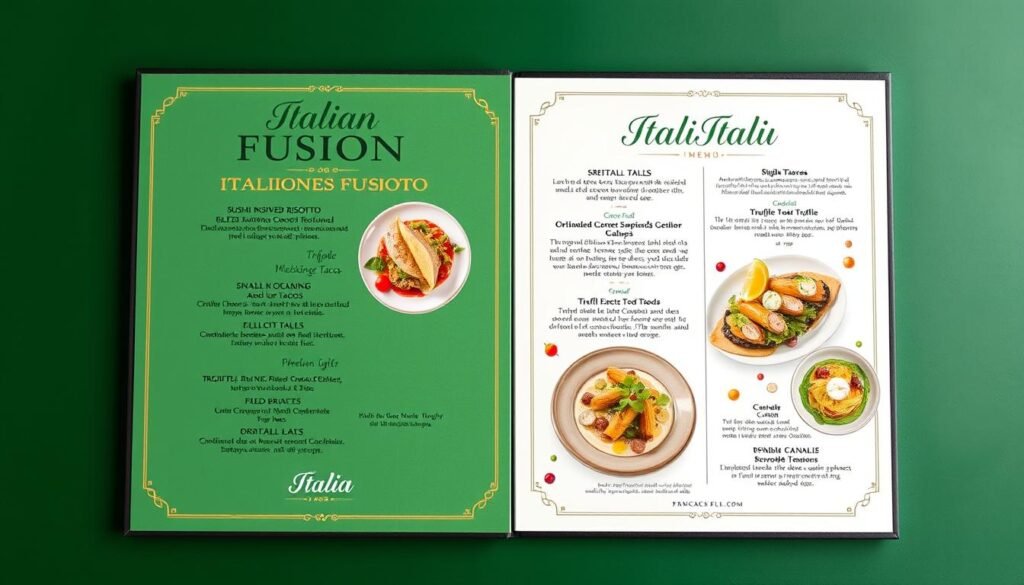 Italian Fusion Menu