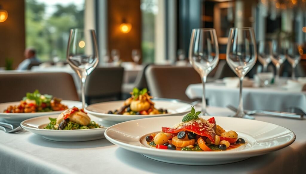 Luxury Italian cuisine showcasing innovative Italian dishes