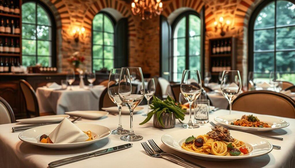 gourmet dining in Italy